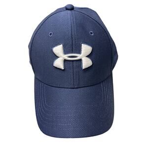 Under Armour UA Men Small Medium Navy FlexFit Classic Fit Golf Hat Baseball Cap